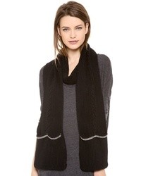 Женский черный шарф от Juicy Couture
