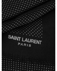 Женский черный шарф от Saint Laurent