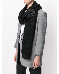 Женский черный шарф от Twin-Set