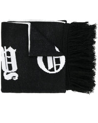 Мужской черный шарф от Marcelo Burlon County of Milan