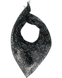 Женский черный шарф от Paco Rabanne