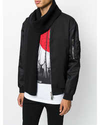 Мужской черный шарф от DSQUARED2