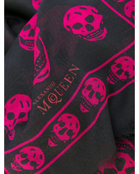 Женский черный шарф от Alexander McQueen