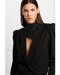 Женский черный шарф от Saint Laurent
