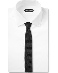 Мужской черный шелковый вязаный галстук от Tom Ford