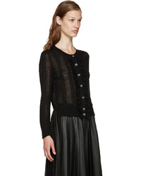 Женский черный шелковый вязаный кардиган от Marc Jacobs