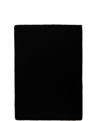 Черный шелковый вязаный шарф