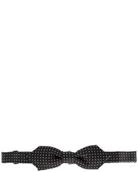 Мужской черный шелковый галстук-бабочка в горошек от Dolce & Gabbana