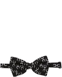 Мужской черный шелковый галстук-бабочка с принтом от Dolce & Gabbana
