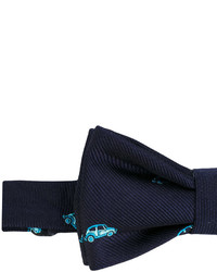 Мужской черный шелковый галстук-бабочка с принтом от fe-fe