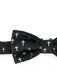 Мужской черный шелковый галстук-бабочка с принтом от fe-fe