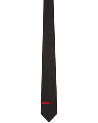 Мужской черный шелковый галстук в горизонтальную полоску от Givenchy