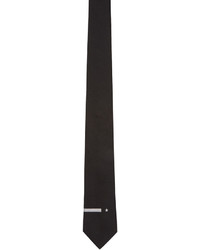 Мужской черный шелковый галстук в горизонтальную полоску от Givenchy