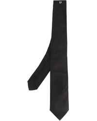 Черный шелковый галстук с вышивкой
