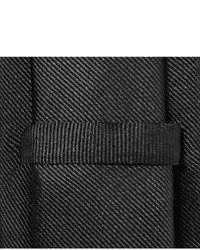 Мужской черный шелковый галстук с вышивкой от Alexander McQueen