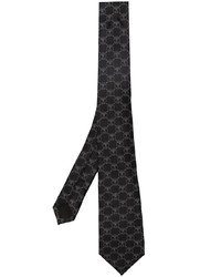 Мужской черный шелковый галстук с вышивкой от Moschino