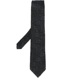 Мужской черный шелковый галстук с "огурцами" от Etro