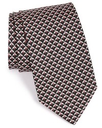 Черный шелковый галстук с принтом
