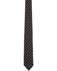 Мужской черный шелковый галстук с принтом от Kenzo