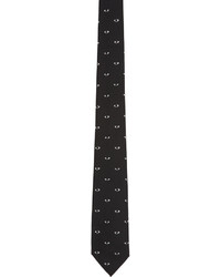 Мужской черный шелковый галстук с принтом от Kenzo