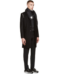 Мужской черный шелковый галстук со звездами от Givenchy