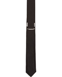 Мужской черный шелковый галстук со звездами от Saint Laurent