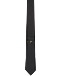 Мужской черный шелковый галстук от Fendi