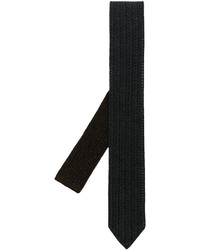 Мужской черный шелковый галстук от Ermenegildo Zegna