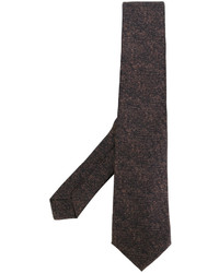 Мужской черный шелковый галстук от Kiton
