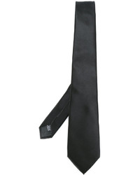 Мужской черный шелковый галстук от Lanvin