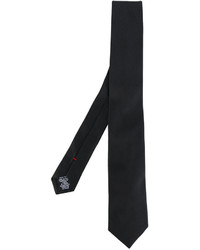 Мужской черный шелковый галстук от Paul Smith