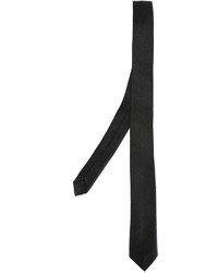 Мужской черный шелковый галстук от Saint Laurent