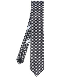 Мужской черный шелковый галстук от Salvatore Ferragamo