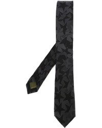 Мужской черный шелковый галстук от Valentino Garavani