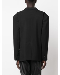 Мужской черный шелковый двубортный пиджак от DSQUARED2