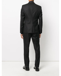 Мужской черный шелковый двубортный пиджак от Dolce & Gabbana