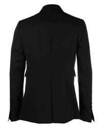 Мужской черный шелковый двубортный пиджак от SAPIO