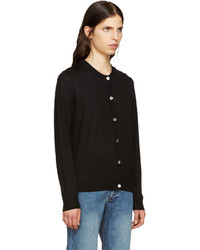 Женский черный шелковый кардиган от A.P.C.