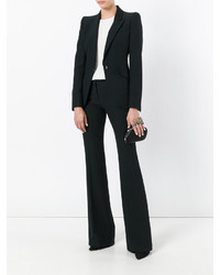 Черный шелковый клатч от Alexander McQueen