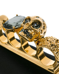 Черный шелковый клатч от Alexander McQueen