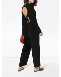 Черный шелковый комбинезон от Tibi