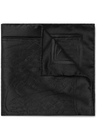 Черный шелковый нагрудный платок от Berluti