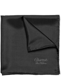 Черный шелковый нагрудный платок от Charvet