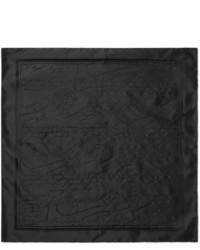 Черный шелковый нагрудный платок от Berluti