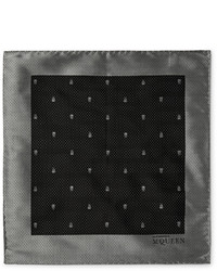 Черный шелковый нагрудный платок от Alexander McQueen