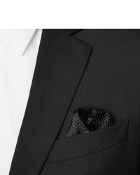 Черный шелковый нагрудный платок от Alexander McQueen