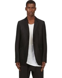 Черный шелковый пиджак
