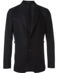 Мужской черный шелковый пиджак от Alexander McQueen