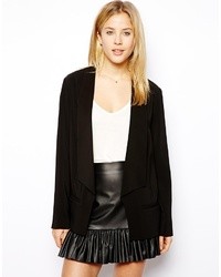 Женский черный шелковый пиджак от Asos