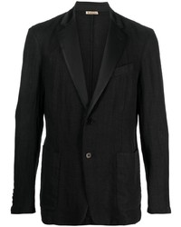 Мужской черный шелковый пиджак от Barena